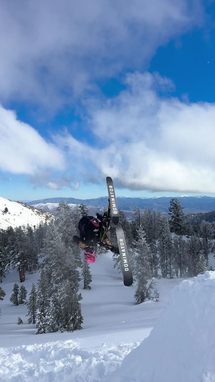 Daniel Behar backflipping a ski bike, frame 11 of 16