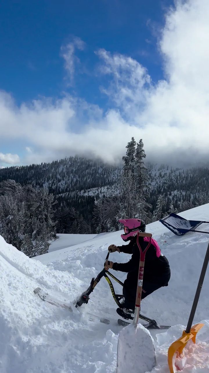 Daniel Behar backflipping a ski bike, frame 1 of 16