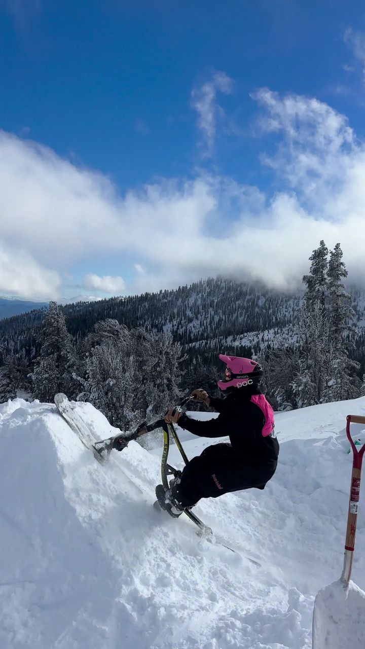 Daniel Behar backflipping a ski bike, frame 2 of 16