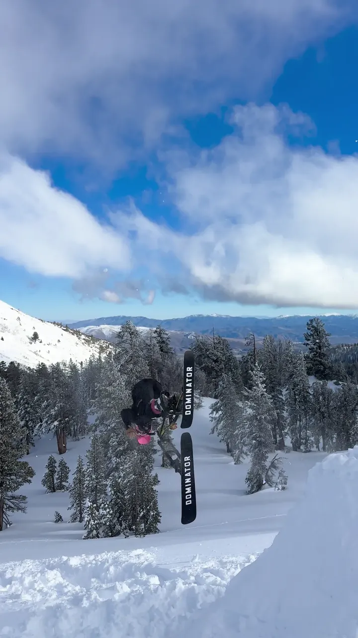 Daniel Behar backflipping a ski bike, frame 12 of 16